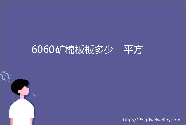 6060矿棉板板多少一平方